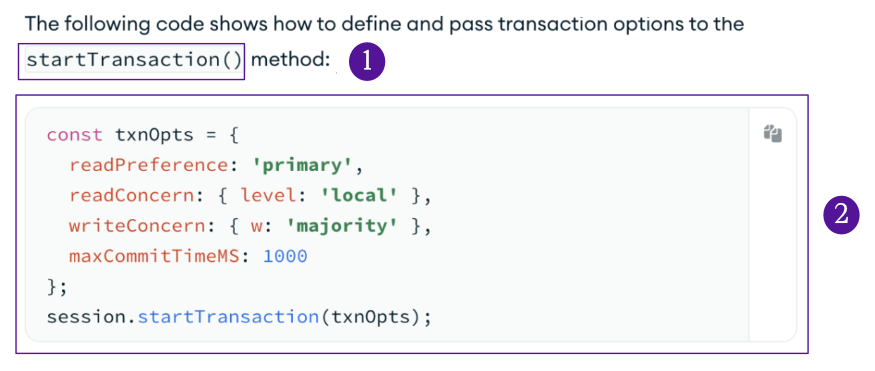 Comparison of rendered inline code and a code block